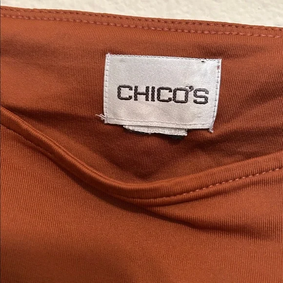 Chico's Rust Tank Top With Built in Bra - Picture 2 of 2